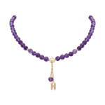 Initial Diamond Necklace with Precious Beads