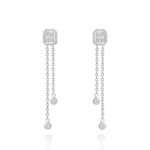 Classic Diamond Earrings with Baguette Diamond