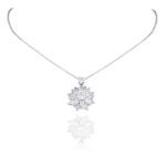 Classic Diamond Necklace with Princess and Pear