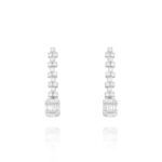 Classic Diamond Earrings with Baguette Diamond