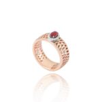 classic Diamond Ring with Ruby