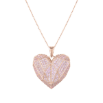 Emblem Heart Necklace with Pink Sapphire
