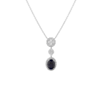Daily Dazzle Diamond Necklace with Colored Stone