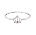 Crown Diamond Bracelet with Emerald and Ruby