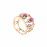 Classic Diamond Ring with Ruby