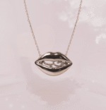 Lips Diamond Necklace Love in Arabic