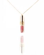 Lipstick Diamond Necklace with Ruby