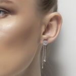 Classic Diamond Earrings with Baguette Diamond - Image 2