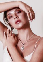 Classic Diamond Necklace with Ruby - Image 2