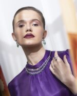 Classic Diamond Necklace with Emerald - Image 2