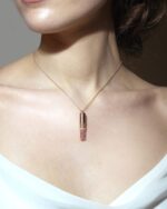 Lipstick Diamond Necklace with Ruby - Image 2