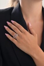 Classic Diamond Ring with Ruby - Image 2