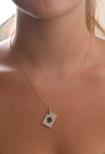 Cards Diamond Necklace with Black Diamond - Image 2