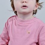 Kids Gold Pin with Sapphire and Enamel - Image 2